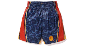 BAPE x Mitchell & Ness Warriors ABC Basketball Authentic Shorts Navy