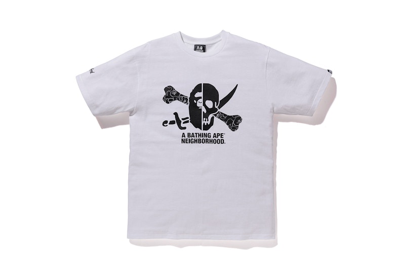 BAPE x Neighborhood Ape & Skull Tee White メンズ - FW18 - JP