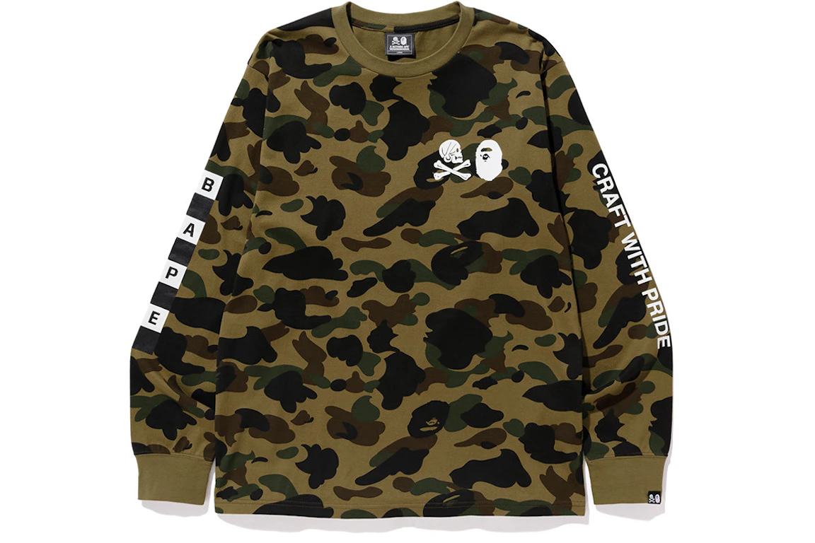 BAPE x Neighborhood Camo Long Sleeve Tee Green