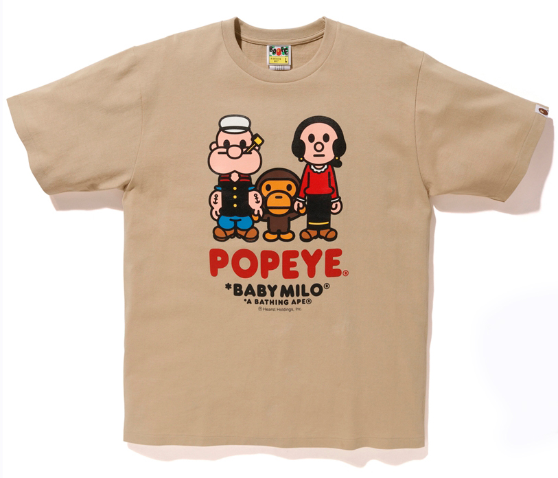 BAPE x Popeye Baby Milo Tee Beige - SS18