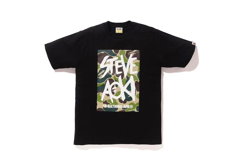 BAPE x Steve Aoki Tee Black Men's - FW18 - US