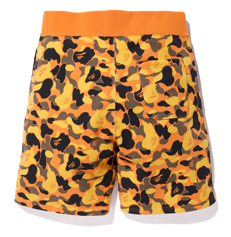 BAPE x XO Shark Sweat Shorts Orange Men's - FW18 - US