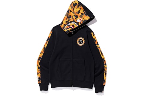 BAPE x Sudadera con capucha XO Shark Zip Up Negro Hombre FW18 MX