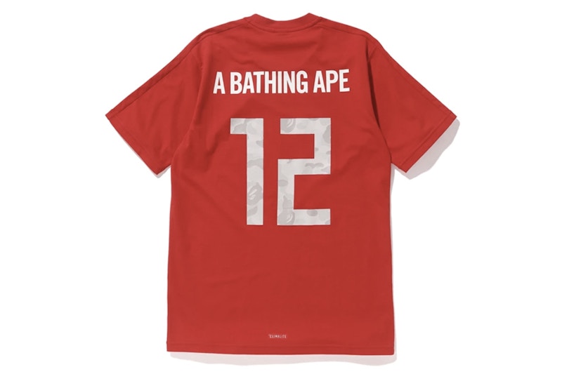 BAPE x adidas World Cup 2018 Winning Collection Football Top Red