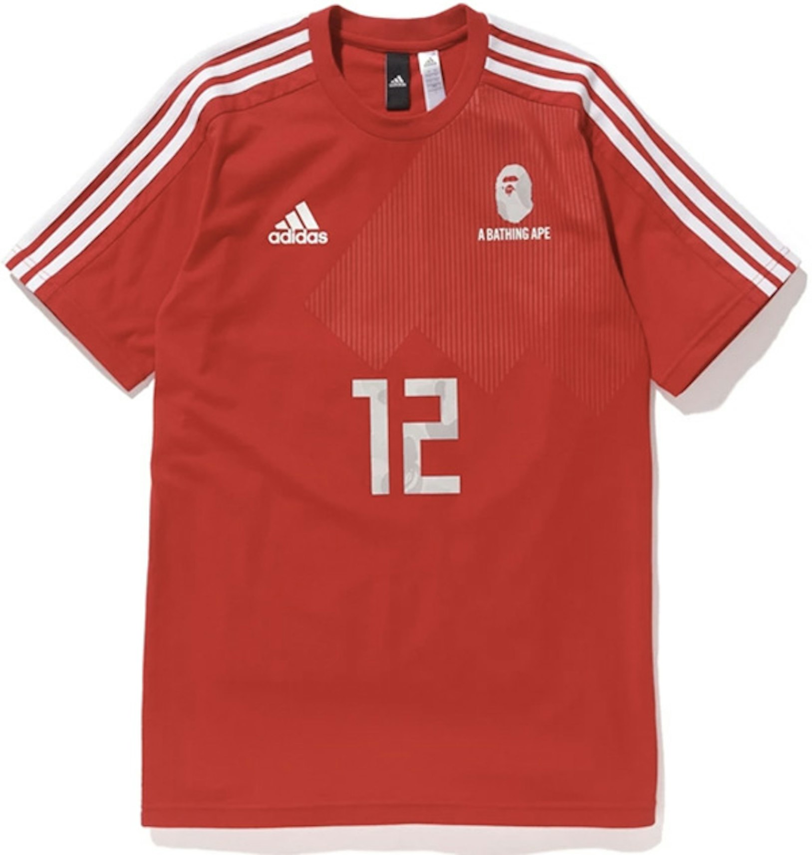 BAPE x adidas Cup 2018 Winning Collection Football Top Red - SS18 Men's -
