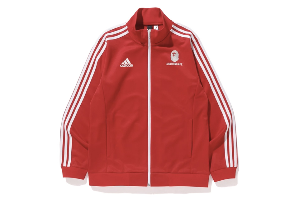 BAPE x adidas World Cup 2018 Winning Collection Zip Up Track Jacket Red