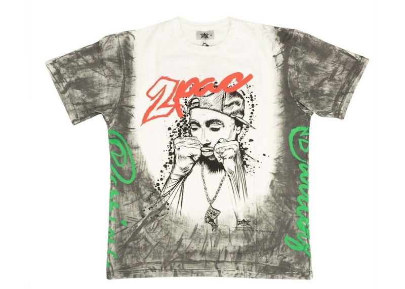 Barriers 2Pac Short Sleeve T-shirt White/Red/Green Men's - US