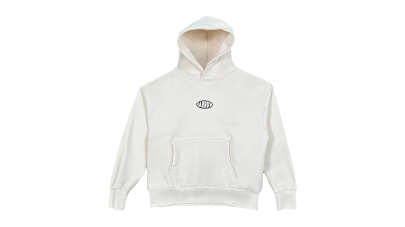 Pre-owned Barrow Logo Print Hoodie In Cream In White