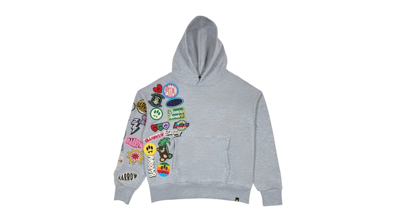 Barrow Patch Hoodie Grey - SS25 - GB