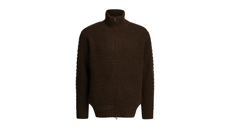 Beams Plus Wool Zipper Sweater Brown