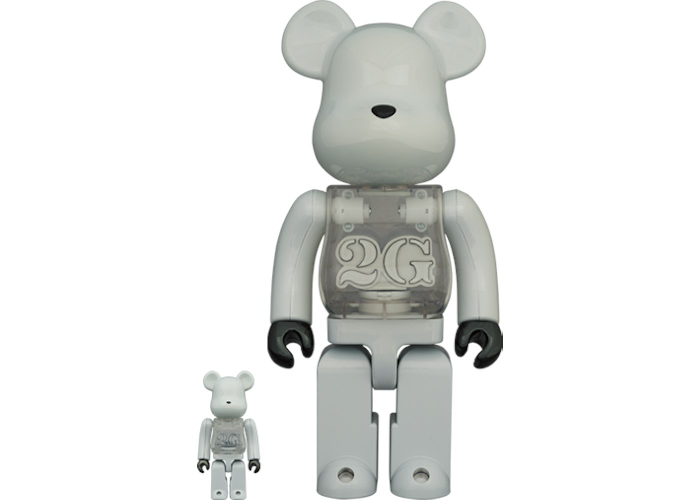 Bearbrick 2g 100 400 Set White Chrome Ss21 Bearbrick 2g 100 400 Set White Chrome Ss21