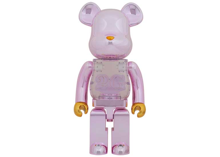 Bearbrick 2G Exclusive 1000% Pink Gold Chrome Ver.