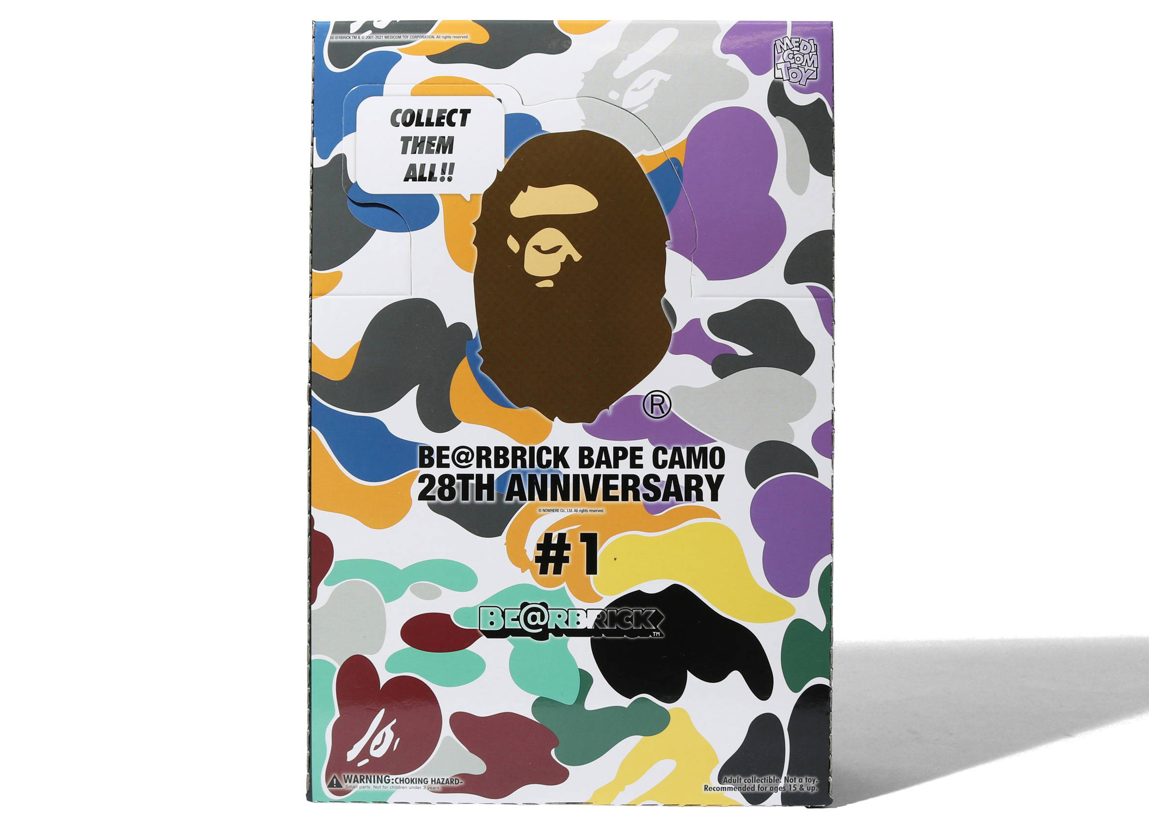 Bearbrick x BAPE 28th Anniversary Camo #1 Sealed Case 100% (24 Blind Boxes)