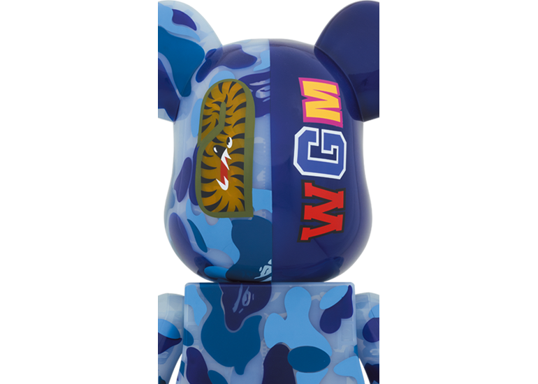 Bearbrick x BAPE ABC Camo Shark 1000% Clear Blue - US