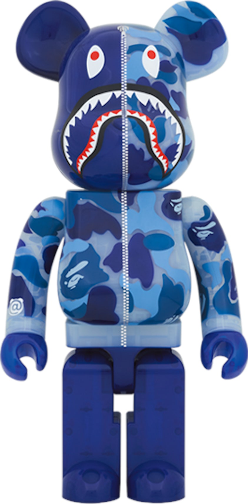 Bearbrick x BAPE ABC Camo Shark 1000% Clear Blue - US