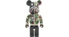 Bearbrick x BAPE ABC Camo Shark 1000% Clear Green