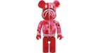 Bearbrick x BAPE ABC Camo Shark 1000% Clear Red
