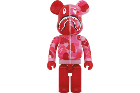 BE@RBRICK CLEAR ABC CAMO SHARK 1000% Bearbrick x BAPE ABC Camo Shark 1000% Clear Red - US