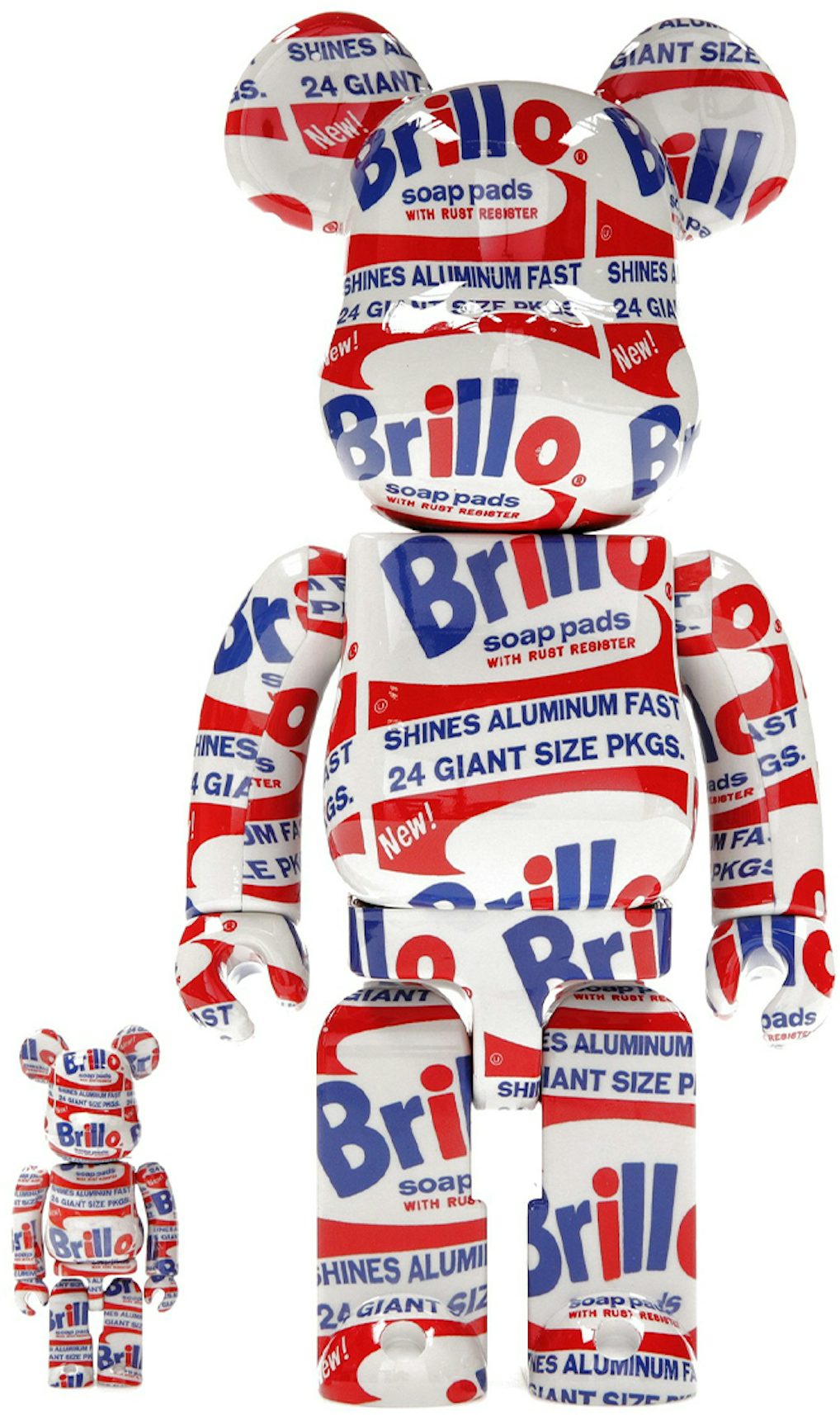 DS Andy Warhol Brillo BearBrick 400% & 100% – Yesterday's Fits