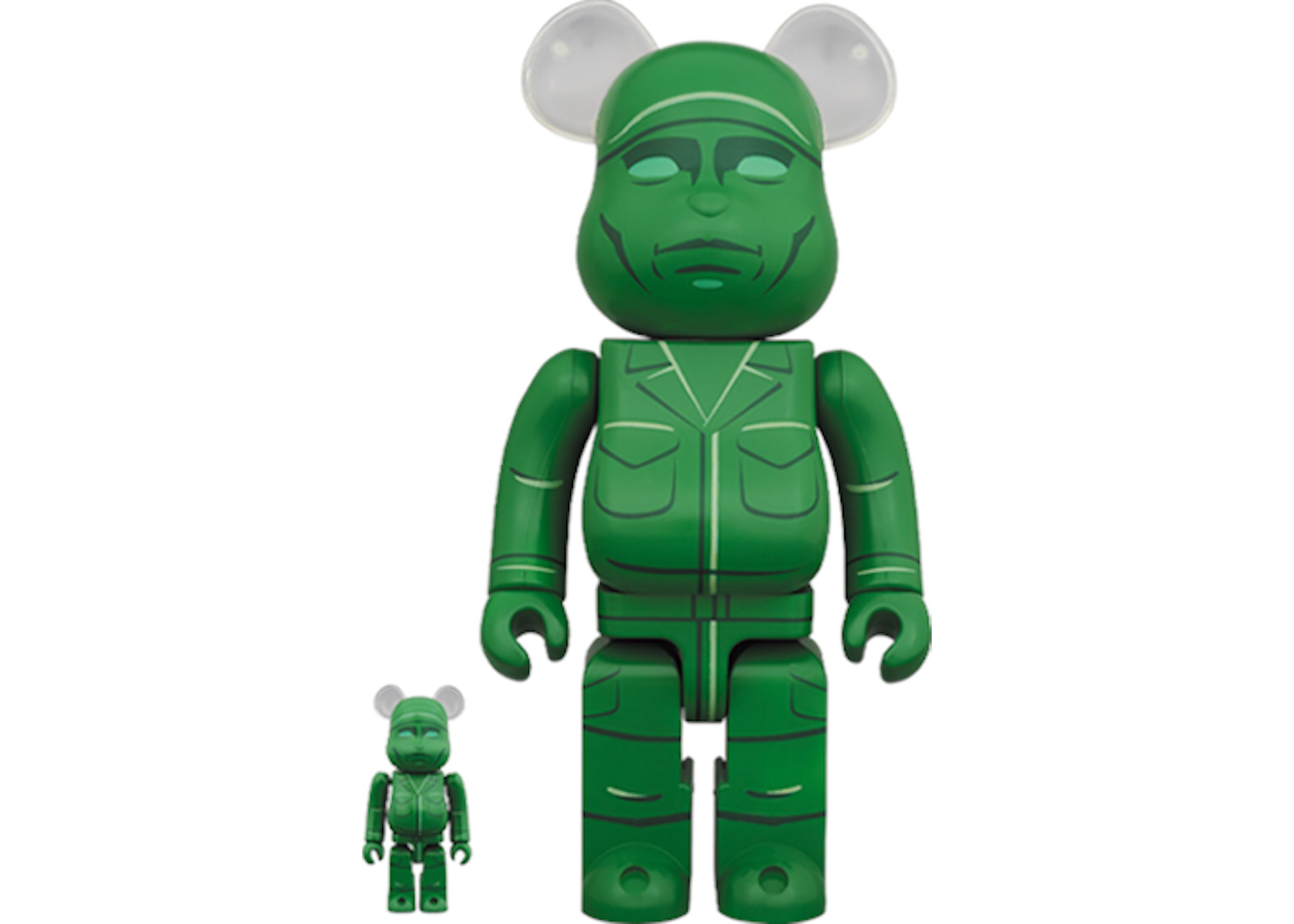 x Disney Toy Story Bearbrick ARMY MEN 100% & 400% Set Green - US