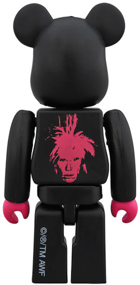 Bearbrick Andy Warhol DesignerCon 100% Black/Pink - TW