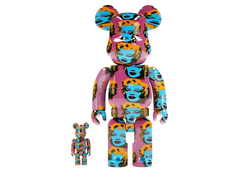 Bearbrick Andy Warhol Marilyn Monroe #2 100% & 400% Set - GB