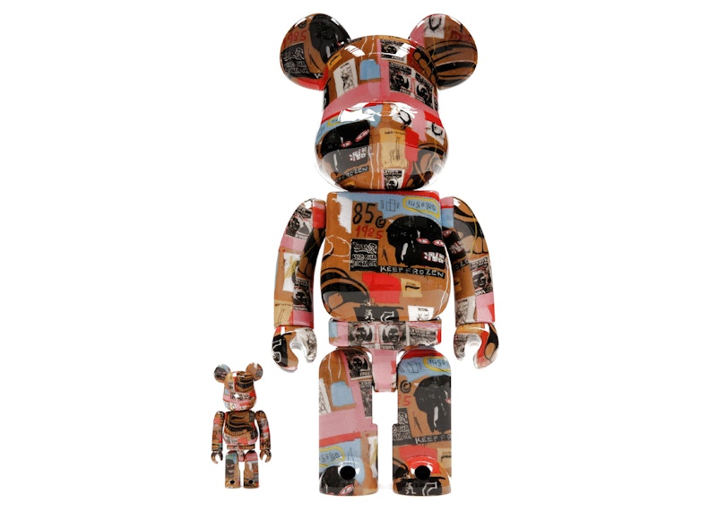 Bearbrick Andy Warhol x JEAN MICHEL BASQUIAT 2 100 400 Set