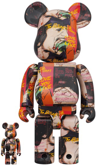 Bearbrick x Andy Warhol x The Rolling Stones Mick Jagger 100 
