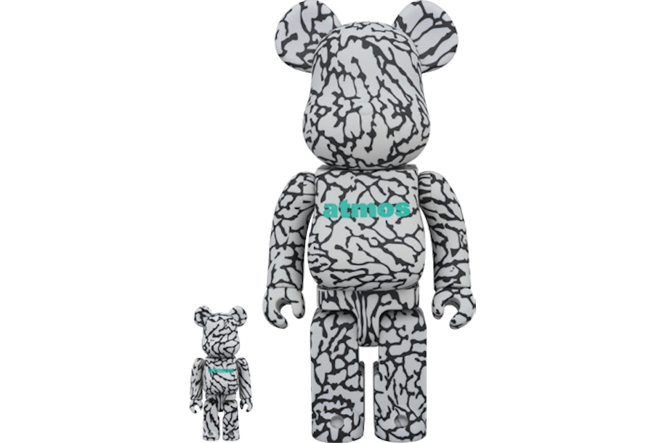 Bearbrick Atmos 100% & 400% Set Grey