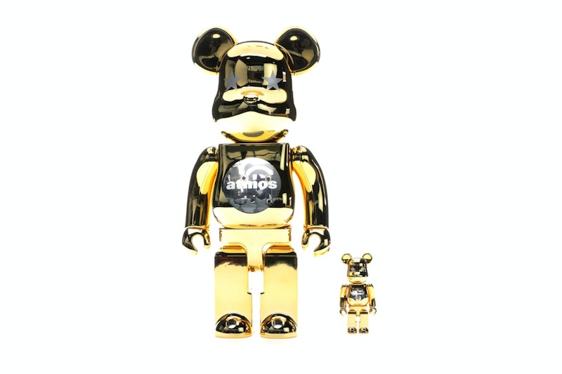 Bearbrick Atmos Gold Chrome 100% u0026 400% Set Multi