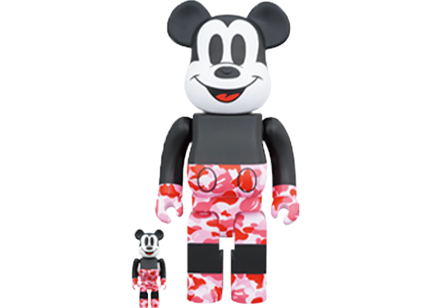 その他 BER@BRICK BAPE Mickey Mouse 100&400%Camo Bearbrick-BAPE-Mickey-Mouse-