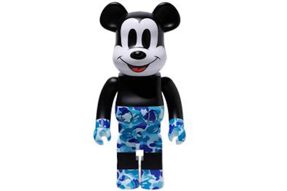 Bearbrick BAPE Mickey Mouse 1000% Black/Blue Camo