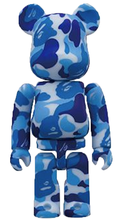 Bearbrick BAPE Play 100% Camo Blue - US