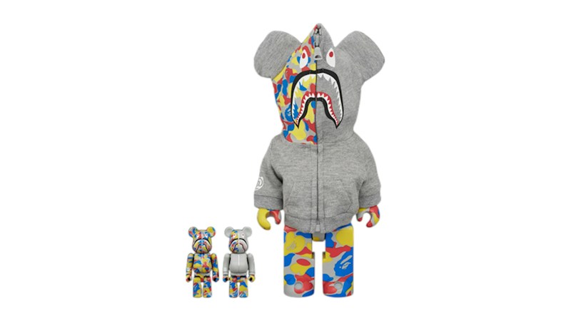 Bearbrick BAPE(R) CAMO SHARK MCT 30th ANNIV. 100% & 400% 3 PCS SET 100% & 400% Set
