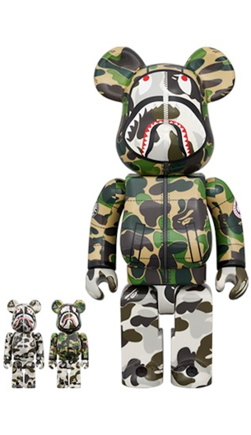 Bearbrick BAPE(R) x Canada Goose Shark 100% & 400% Set - GB