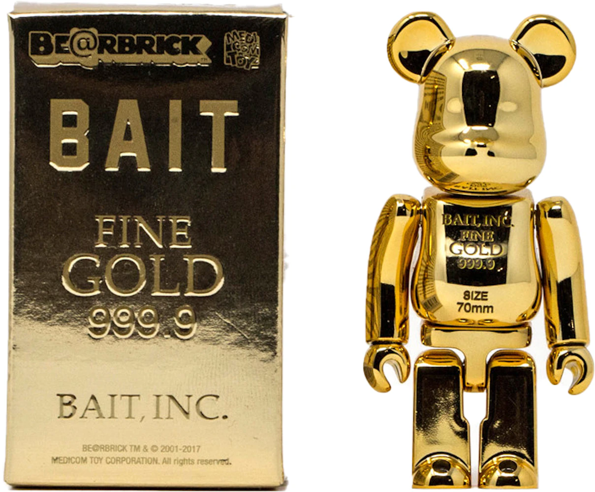Bearbrick BAIT x Medicom Gold Bar 1000% Gold - GB