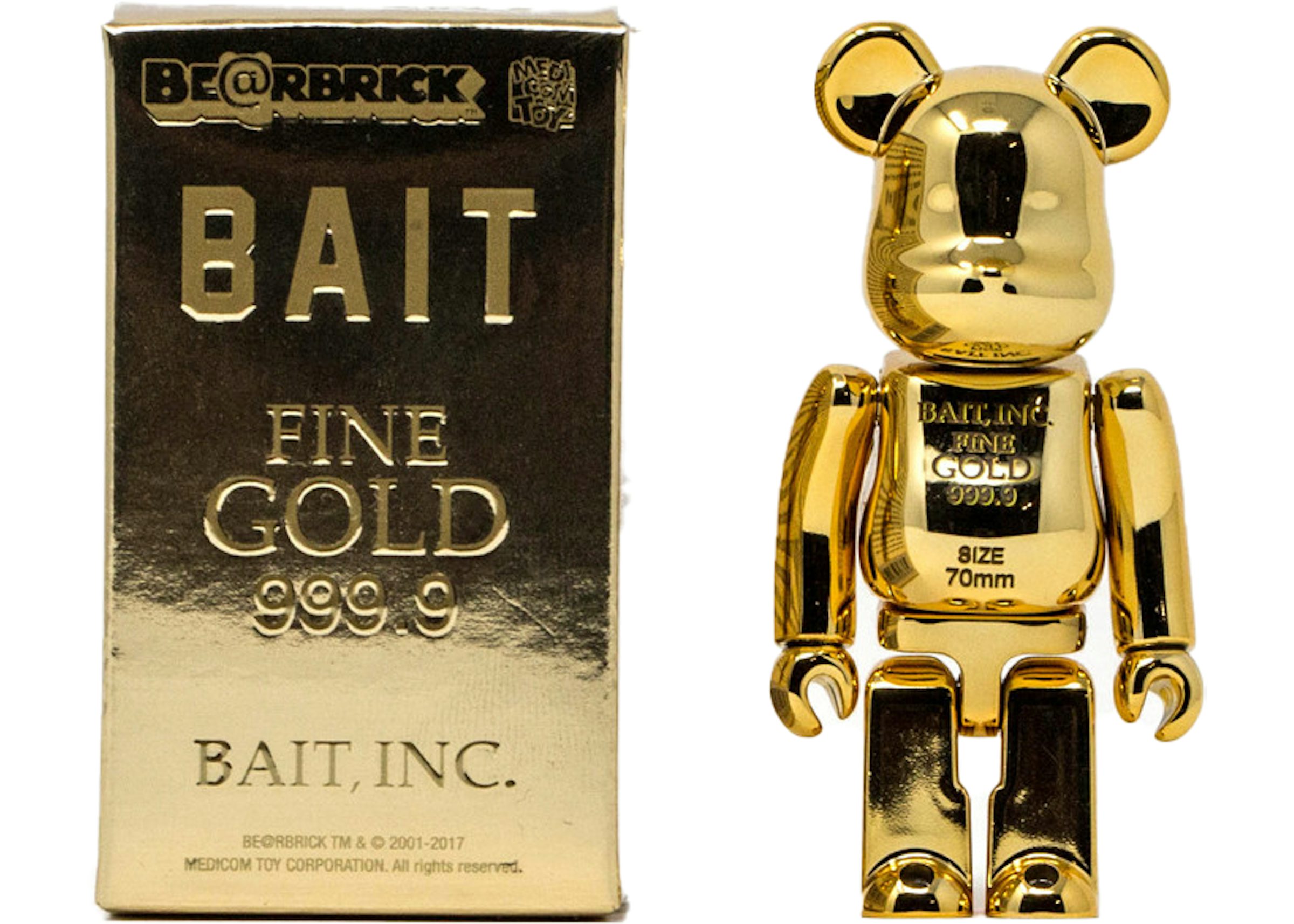 Bearbrick Bait Gold Bar 100% Gold - US