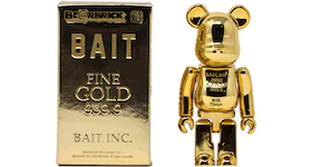 Bearbrick Bait Gold Bar 100% Gold