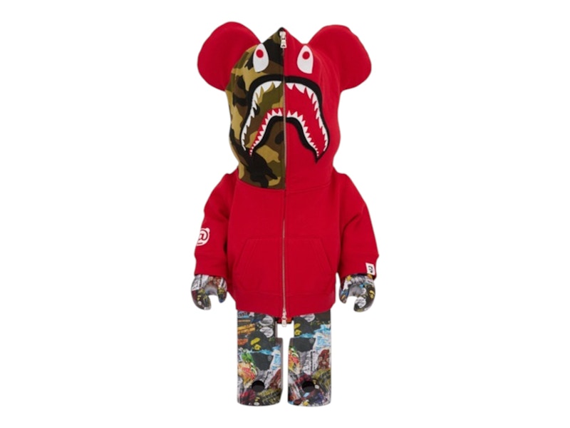 高い信頼 厚い信頼 Bearbrick Bape(R) US - Red 1000% Shark Camo Legacy その他