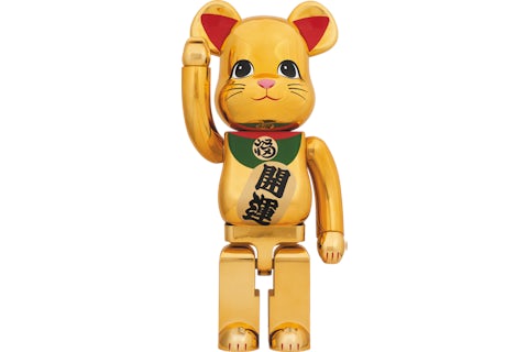 Bearbrick Beckoning Cat 1000% Gold-Plated US - Main Image