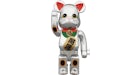 Bearbrick Beckoning Cat 400% Silver