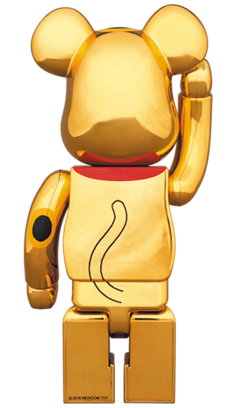 Bearbrick Beckoning Cat Gold Plating Promotion 400%