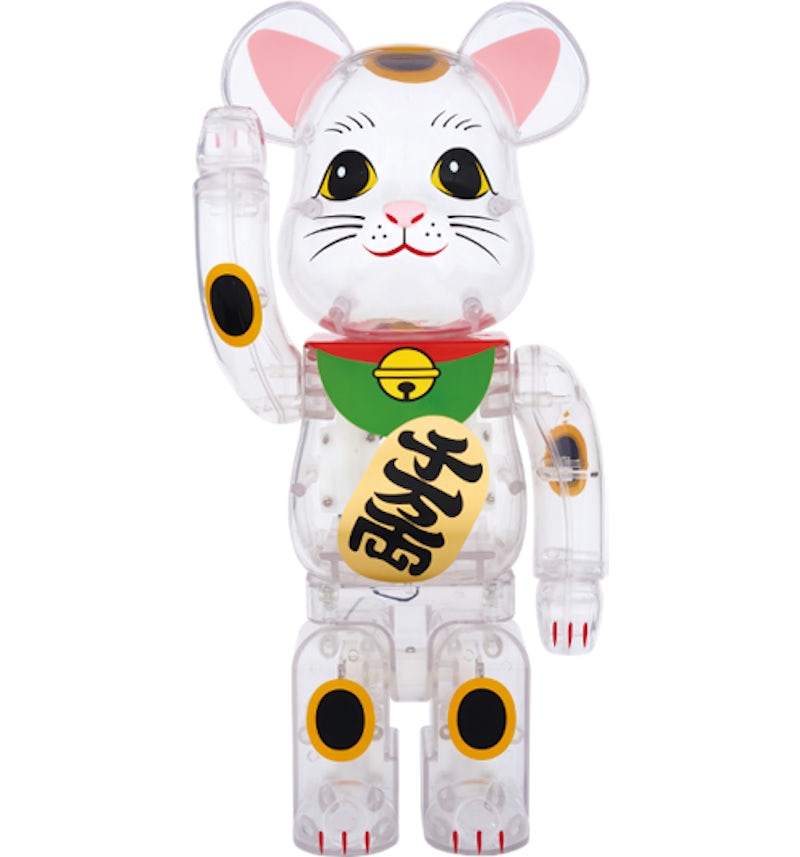 Bearbrick Beckoning Cat Transparent 400% Clear - US Bearbrick Beckoning Cat Transparent 400% Clear - US