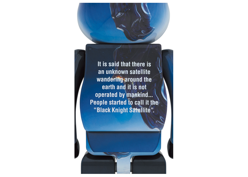 Bearbrick Schwarz Knight Satellite 1000% Blau