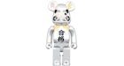 Bearbrick Bodhidharma Passed 400% Silver Plated
