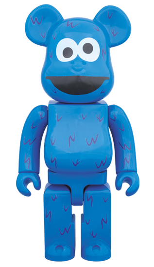 Bearbrick Cookie Monster 400% Blue - US