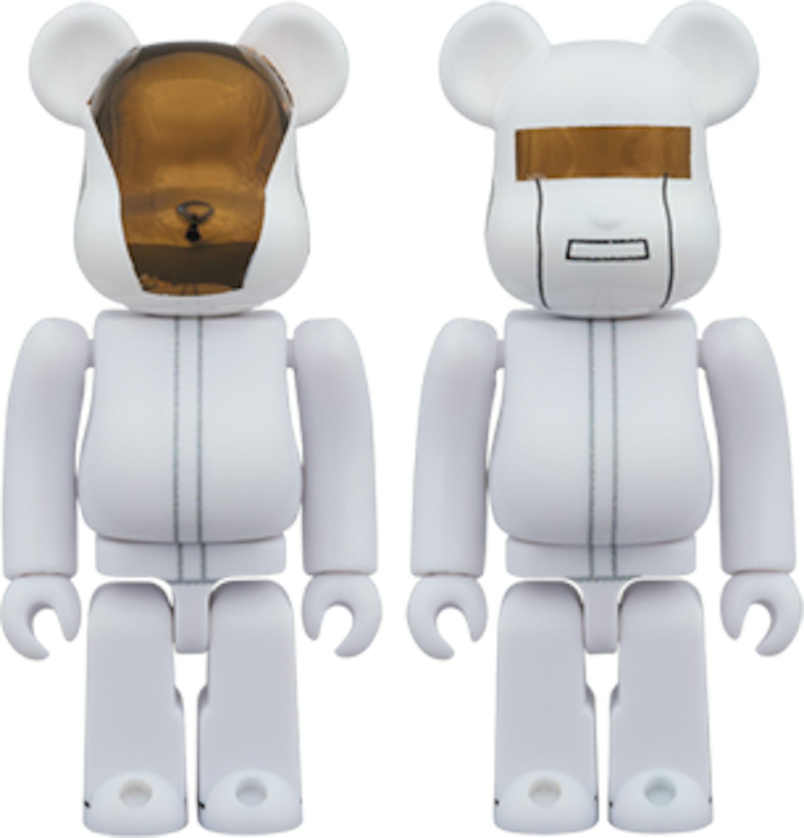 Bearbrick Daft Punk (White Suits Ver.) 2 Pack 100% White