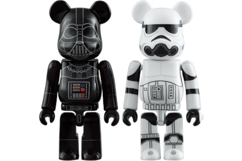 Bearbrick Darth Vader & Stormtrooper 2 Pack 100% Black - US Bearbrick Darth Vader & Stormtrooper 2 Pack 100% Black - US