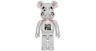 Bearbrick Daruma 1000% Silver Plated