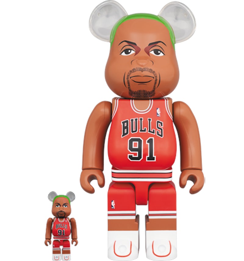 Bearbrick Dennis Rodman (Chicago Bulls) 100% & 400% Set - US Bearbrick Dennis Rodman (Chicago Bulls) 100% & 400% Set - US